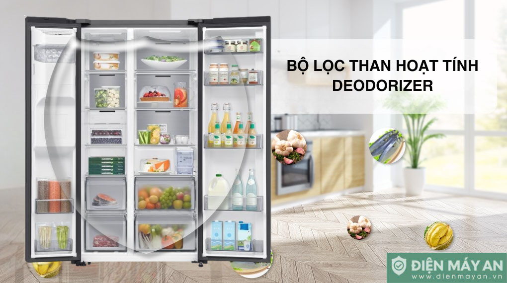 Tủ lạnh Samsung Inverter 634 lít Side By Side RS80F65J2BSV